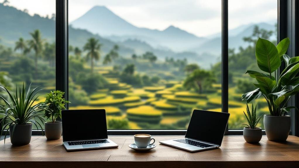 tropical work life balance paradise